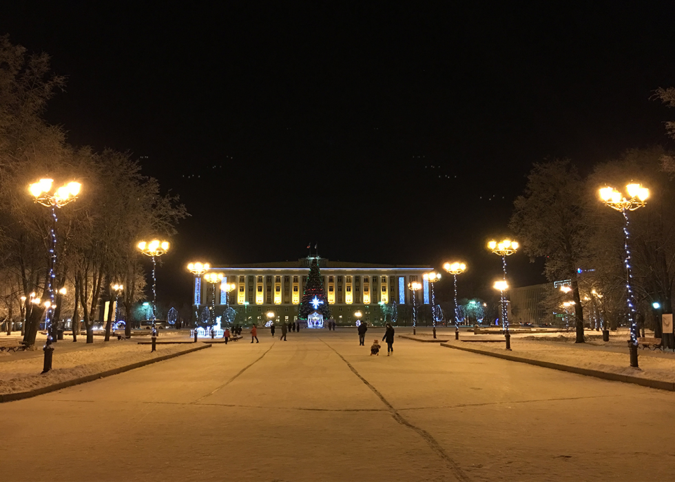 Площадь Победы-Софийская в Великом Новгороде.