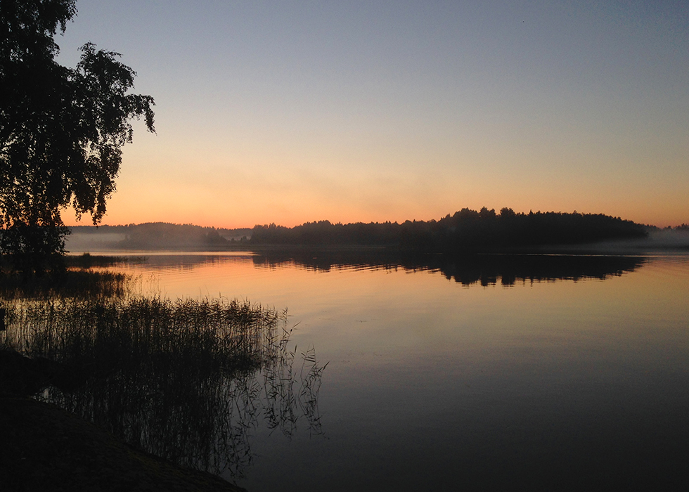 Закат на Ладожском озере.